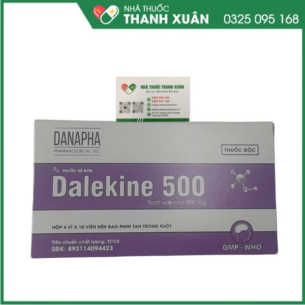 Dalekine 500 thuốc điều trị động kinh, co giật